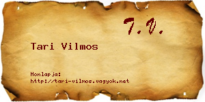 Tari Vilmos névjegykártya