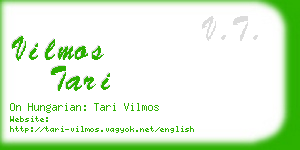 vilmos tari business card